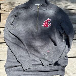 League Washington State University Cougars Grey Quarter Zip